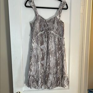 Snake Print Sleeveless Dress